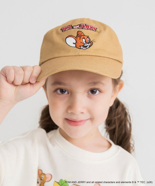 BRANSHES(ブランシェス)の「【トムとジェリー】刺繍キャップ(キャップ・キッズ・ベージュ/ブラック・L/M)」の3枚目の写真