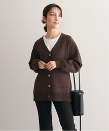 STRETA（ストレタ）の「【骨格ストレート向け】ウエストシェイプゴールドボタンニットカーデ（カーディガン/ボレロ）」