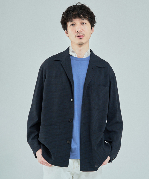 EDIFICE（エディフィス）の「ウール サッカーブルゾン（その他アウター・メンズ・ダークブルー/ブラック系その他・SMALL/MEDIUM/LARGE）」の6枚目の写真