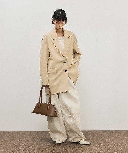 ADAM ET ROPE'（アダムエロペ）の「コットンリネンカーヴィーパンツ（その他パンツ・レディース・キナリ/ブラック・38/36）」の5枚目の写真