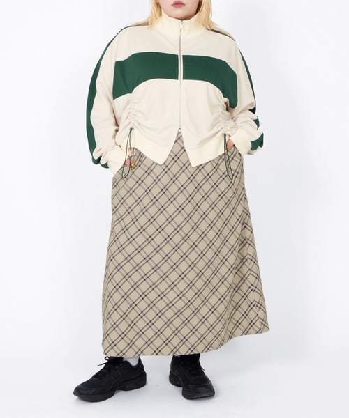 PUNYUS（プニュズ）の「フロントドロストジャージトップ（ジャージ・レディース・サックスブルー/アイボリー・1/2/3/4/5）」の18枚目の写真