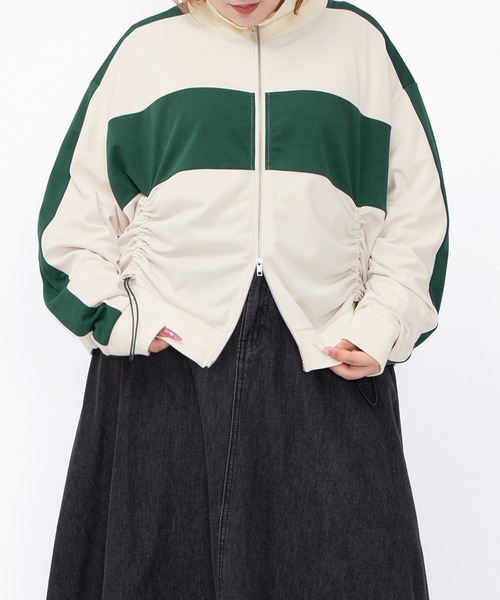 PUNYUS（プニュズ）の「フロントドロストジャージトップ（ジャージ・レディース・サックスブルー/アイボリー・1/2/3/4/5）」の15枚目の写真