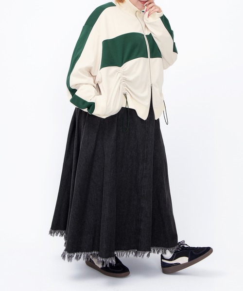 PUNYUS（プニュズ）の「フロントドロストジャージトップ（ジャージ・レディース・サックスブルー/アイボリー・1/2/3/4/5）」の17枚目の写真