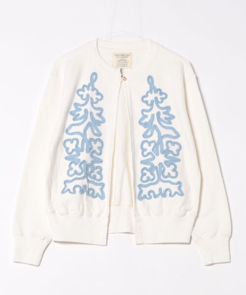 GO TO HOLLYWOOD(ゴートゥーハリウッド)の「Remake Folklore Sweat Cardigan(カーディガン/ボレロ・レディース・ブラック/ホワイト・M/L)」の2枚目の写真