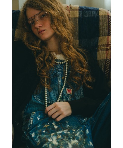 GO TO HOLLYWOOD(ゴートゥーハリウッド)の「Remake Folklore Sweat Cardigan(カーディガン/ボレロ・レディース・ブラック/ホワイト・M/L)」の1枚目の写真