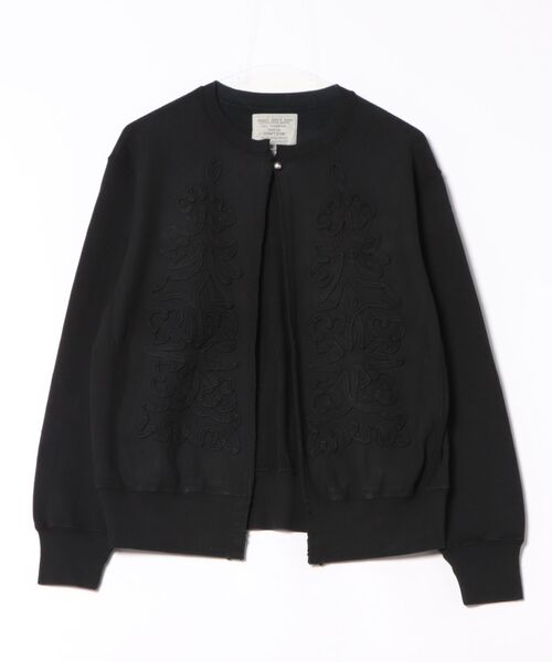 GO TO HOLLYWOOD(ゴートゥーハリウッド)の「Remake Folklore Sweat Cardigan(カーディガン/ボレロ・レディース・ブラック/ホワイト・M/L)」の3枚目の写真