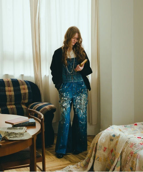 GO TO HOLLYWOOD(ゴートゥーハリウッド)の「Remake Folklore Sweat Cardigan(カーディガン/ボレロ・レディース・ブラック/ホワイト・M/L)」の5枚目の写真