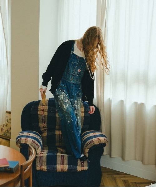 GO TO HOLLYWOOD(ゴートゥーハリウッド)の「Remake Folklore Sweat Cardigan(カーディガン/ボレロ・レディース・ブラック/ホワイト・M/L)」の6枚目の写真