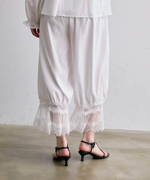 Trish（トリッシュ）の「レースバルーンドロストパンツ（その他パンツ・レディース・ホワイト/ブラック・FREE）」の10枚目の写真