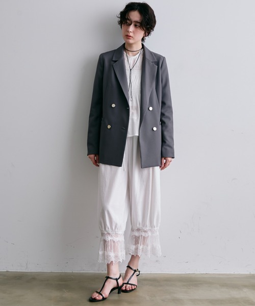 Trish（トリッシュ）の「レースバルーンドロストパンツ（その他パンツ・レディース・ホワイト/ブラック・FREE）」の16枚目の写真