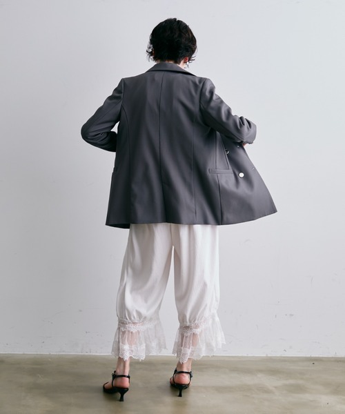 Trish（トリッシュ）の「レースバルーンドロストパンツ（その他パンツ・レディース・ホワイト/ブラック・FREE）」の5枚目の写真