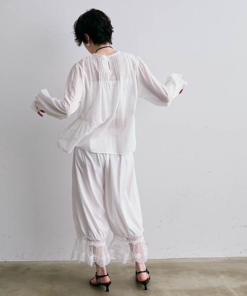 Trish（トリッシュ）の「レースバルーンドロストパンツ（その他パンツ・レディース・ホワイト/ブラック・FREE）」の15枚目の写真