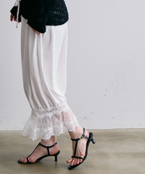 Trish（トリッシュ）の「レースバルーンドロストパンツ（その他パンツ・レディース・ホワイト/ブラック・FREE）」の18枚目の写真
