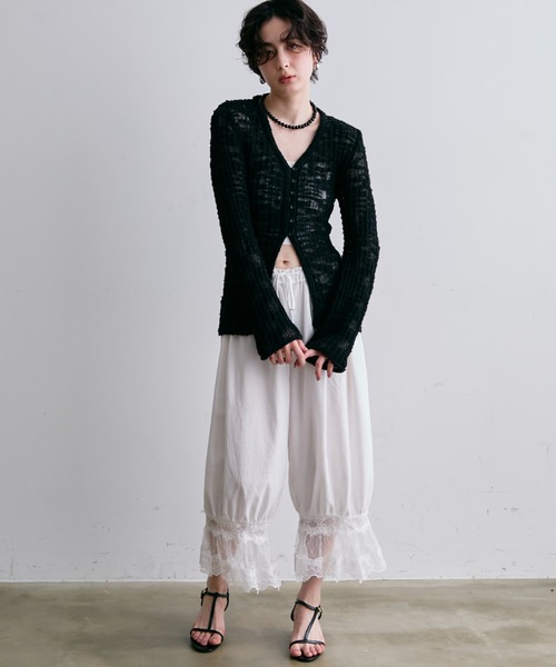 Trish（トリッシュ）の「レースバルーンドロストパンツ（その他パンツ・レディース・ホワイト/ブラック・FREE）」の19枚目の写真