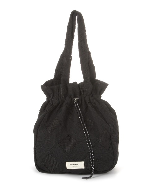 niko and...(ニコアンド)の「【A4サイズ収納可能】レーストートバッグ(トートバッグ・レディース・その他1/イエロー/ナチュラル/ブラック・0)」の6枚目の写真