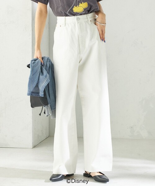 SHIPS（シップス）の「NINE CASE:〈洗濯機可能〉デニム パンツ（デニムパンツ・レディース・ブルー/ホワイト・LARGE/MEDIUM/SMALL）」の7枚目の写真