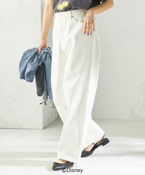 SHIPS（シップス）の「NINE CASE:〈洗濯機可能〉デニム パンツ（デニムパンツ・レディース・ブルー/ホワイト・LARGE/MEDIUM/SMALL）」の8枚目の写真