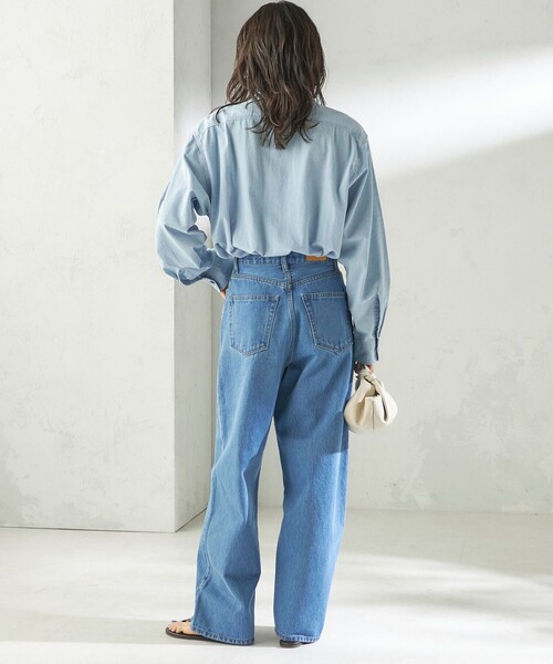 SHIPS（シップス）の「NINE CASE:〈洗濯機可能〉デニム パンツ（デニムパンツ・レディース・ブルー/ホワイト・LARGE/MEDIUM/SMALL）」の13枚目の写真