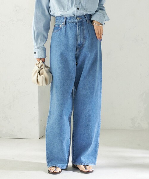 SHIPS（シップス）の「NINE CASE:〈洗濯機可能〉デニム パンツ（デニムパンツ・レディース・ブルー/ホワイト・LARGE/MEDIUM/SMALL）」の15枚目の写真