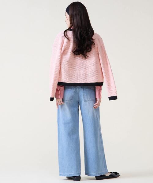 Tiara（ティアラ）の「ジオモチーフニットジャケット（カーディガン/ボレロ・レディース・ピンク/ブルー・FREE）」の7枚目の写真