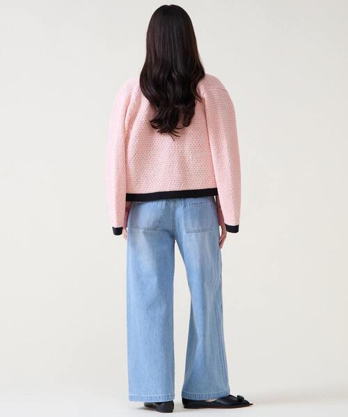 Tiara（ティアラ）の「ジオモチーフニットジャケット（カーディガン/ボレロ・レディース・ピンク/ブルー・FREE）」の8枚目の写真