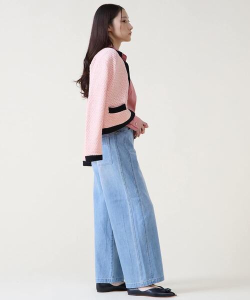 Tiara（ティアラ）の「ジオモチーフニットジャケット（カーディガン/ボレロ・レディース・ピンク/ブルー・FREE）」の9枚目の写真