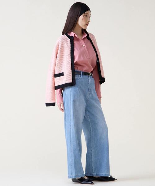 Tiara（ティアラ）の「ジオモチーフニットジャケット（カーディガン/ボレロ・レディース・ピンク/ブルー・FREE）」の10枚目の写真