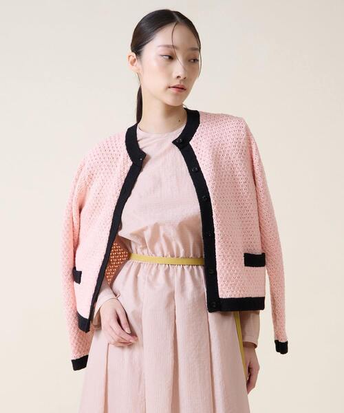 Tiara（ティアラ）の「ジオモチーフニットジャケット（カーディガン/ボレロ・レディース・ピンク/ブルー・FREE）」の13枚目の写真