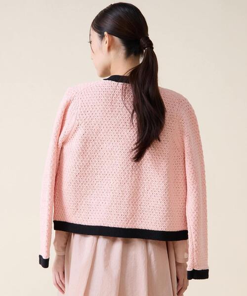 Tiara（ティアラ）の「ジオモチーフニットジャケット（カーディガン/ボレロ・レディース・ピンク/ブルー・FREE）」の15枚目の写真