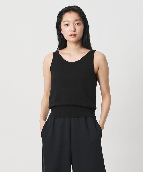 MARW UNITED ARROWS（マルゥ ユナイテッドアローズ）の「＜MARW UNITED ARROWS＞ニット ビスチェ（タンクトップ・レディース・オフホワイト/グレー系/ブラック・FREE）」の2枚目の写真