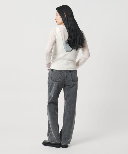 MARW UNITED ARROWS（マルゥ ユナイテッドアローズ）の「＜MARW UNITED ARROWS＞ニット ビスチェ（タンクトップ・レディース・オフホワイト/グレー系/ブラック・FREE）」の6枚目の写真