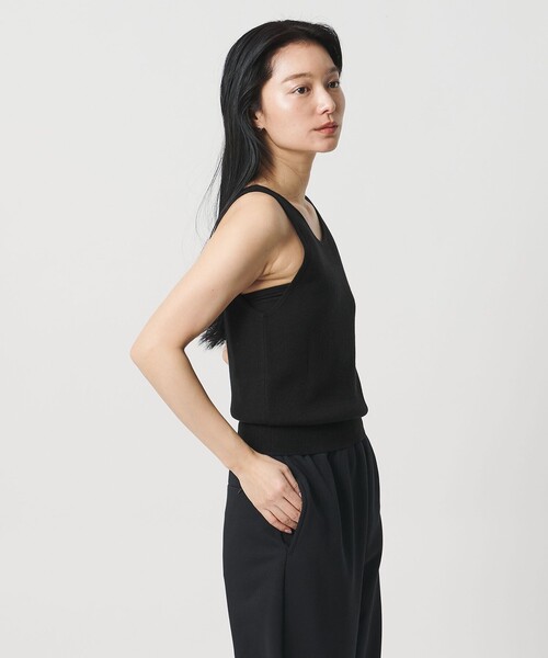 MARW UNITED ARROWS（マルゥ ユナイテッドアローズ）の「＜MARW UNITED ARROWS＞ニット ビスチェ（タンクトップ・レディース・オフホワイト/グレー系/ブラック・FREE）」の7枚目の写真