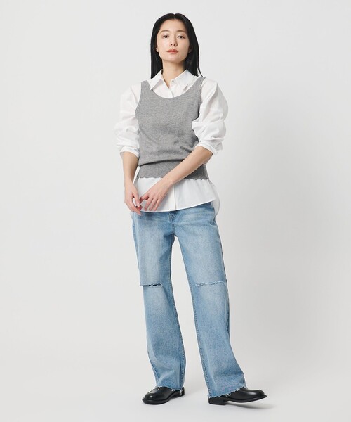 MARW UNITED ARROWS（マルゥ ユナイテッドアローズ）の「＜MARW UNITED ARROWS＞ニット ビスチェ（タンクトップ・レディース・オフホワイト/グレー系/ブラック・FREE）」の12枚目の写真