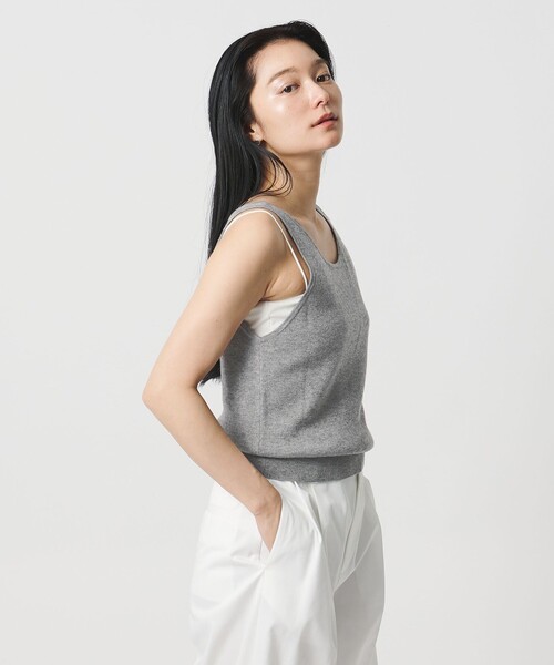 MARW UNITED ARROWS（マルゥ ユナイテッドアローズ）の「＜MARW UNITED ARROWS＞ニット ビスチェ（タンクトップ・レディース・オフホワイト/グレー系/ブラック・FREE）」の13枚目の写真