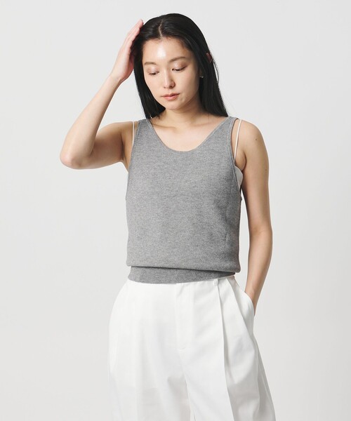MARW UNITED ARROWS（マルゥ ユナイテッドアローズ）の「＜MARW UNITED ARROWS＞ニット ビスチェ（タンクトップ・レディース・オフホワイト/グレー系/ブラック・FREE）」の14枚目の写真
