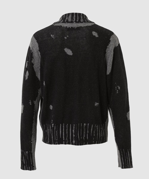 DAIRIKU（ダイリク）の「Flower Button Printed Knit Cardigan（カーディガン/ボレロ・メンズ・アクア/ブラック・M）」の3枚目の写真