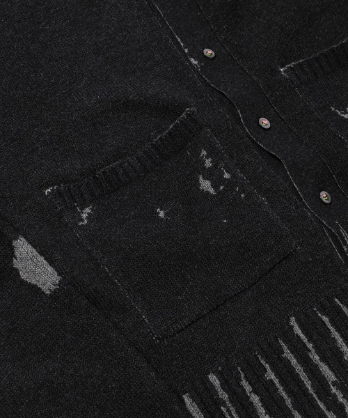 DAIRIKU（ダイリク）の「Flower Button Printed Knit Cardigan（カーディガン/ボレロ・メンズ・アクア/ブラック・M）」の7枚目の写真