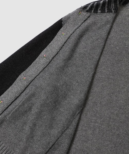 DAIRIKU（ダイリク）の「Flower Button Printed Knit Cardigan（カーディガン/ボレロ・メンズ・アクア/ブラック・M）」の6枚目の写真
