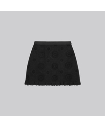 FRIVER07（フリバー07）の「Flower frill lace skirt_Black（スカート）」