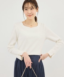 ROPE' PICNIC | ハートネックリブジャケットインナー(Tシャツ/カットソー)