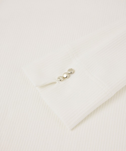 ROPE' PICNIC（ロペピクニック）の「ハートネックリブジャケットインナー（Tシャツ/カットソー・レディース・ブラック/ホワイト/サックスブルー・M/L）」の15枚目の写真