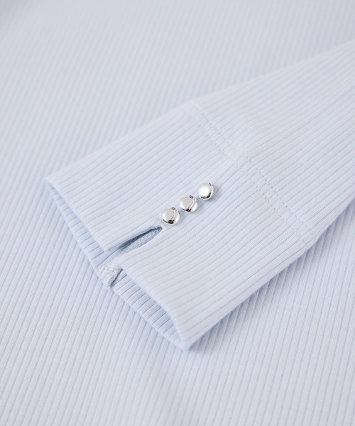 ROPE' PICNIC（ロペピクニック）の「ハートネックリブジャケットインナー（Tシャツ/カットソー・レディース・ブラック/ホワイト/サックスブルー・M/L）」の16枚目の写真