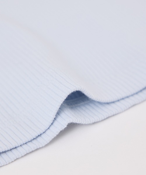 ROPE' PICNIC（ロペピクニック）の「ハートネックリブジャケットインナー（Tシャツ/カットソー・レディース・ブラック/ホワイト/サックスブルー・M/L）」の9枚目の写真