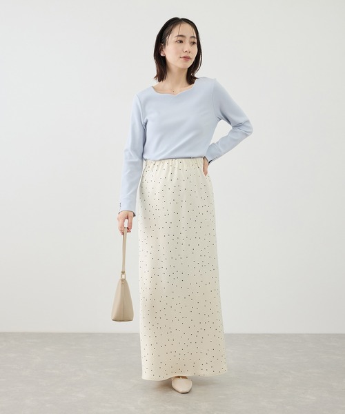 ROPE' PICNIC(ロペピクニック)の「ハートネックリブジャケットインナー(Tシャツ/カットソー・レディース・ブラック/ホワイト/サックスブルー・M/L)」の18枚目の写真