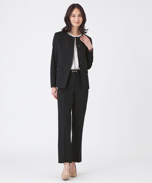 TRANS WORK（トランスワーク）の「【L】【ウォッシャブル】バックサテンジョーゼットブラウス（シャツ/ブラウス・レディース・ブルー/ベージュ/オフホワイト・46/44）」の7枚目の写真