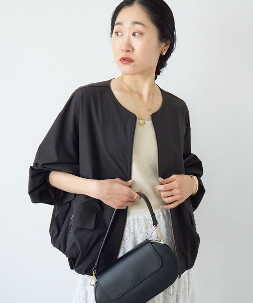 le.coeur blanc（ルクールブラン）の「サーブルクロスバルーンブルゾン（ブルゾン・レディース・ブラウン/チャコールグレー・38）」の13枚目の写真