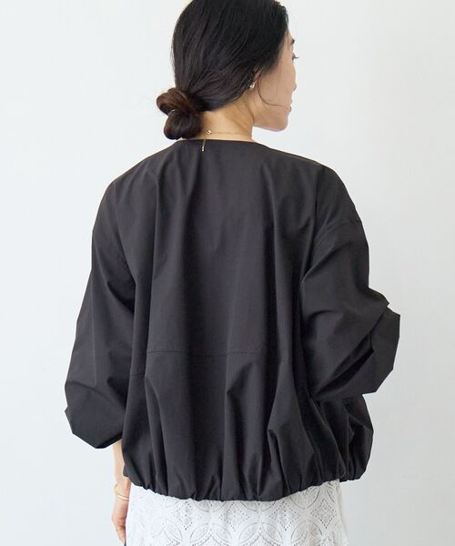 le.coeur blanc（ルクールブラン）の「サーブルクロスバルーンブルゾン（ブルゾン・レディース・ブラウン/チャコールグレー・38）」の14枚目の写真