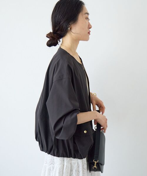 le.coeur blanc（ルクールブラン）の「サーブルクロスバルーンブルゾン（ブルゾン・レディース・ブラウン/チャコールグレー・38）」の15枚目の写真