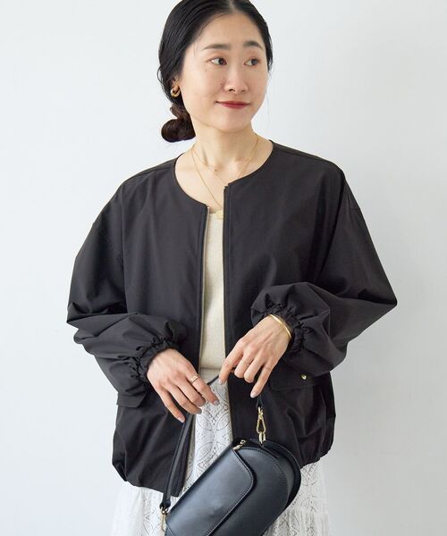 le.coeur blanc（ルクールブラン）の「サーブルクロスバルーンブルゾン（ブルゾン・レディース・ブラウン/チャコールグレー・38）」の16枚目の写真