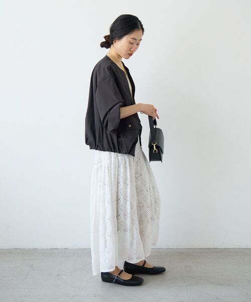 le.coeur blanc（ルクールブラン）の「サーブルクロスバルーンブルゾン（ブルゾン・レディース・ブラウン/チャコールグレー・38）」の22枚目の写真